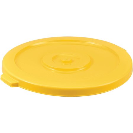 GLOBAL INDUSTRIAL Flat Lid, Yellow, Plastic 240463YL